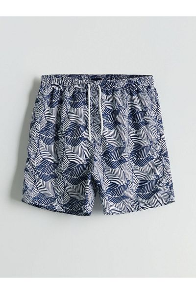 LC Waikiki LCW SWIMWEAR Ανδρικό μαγιό με μοτίβο Navy Blue Short Boy