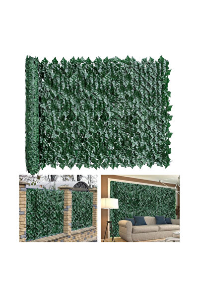 BGA Balkon Sarmaşık Çit Bahçe Dış Mekan Dekoratif Yapay Sarmaşık Çit 2x1metre