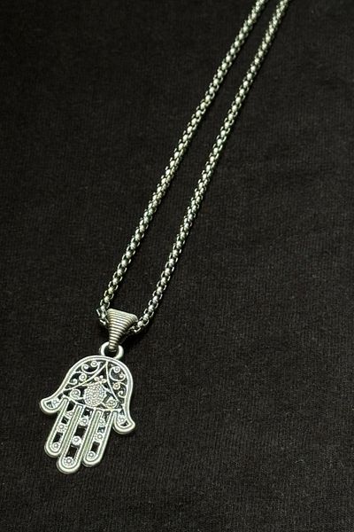 cheetah quality Hand Stainless Steel Chain Men's Necklace