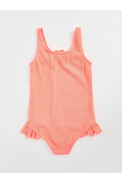LC Waikiki Μαγιό για κορίτσια Lcw Stretch Fabric Ruffle