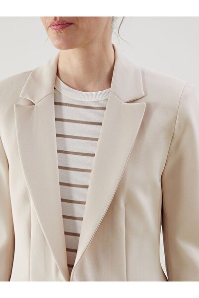 LC Waikiki LCWAIKIKI Classic Bej Regular Fit Kadın Blazer Ceket