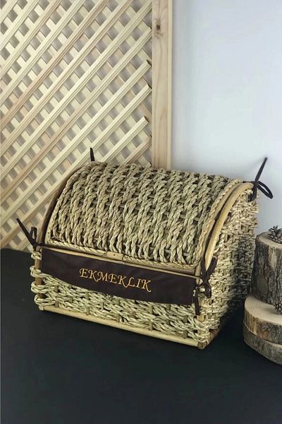 BUTİK1AVM Wicker Bread Basket 34 X 20