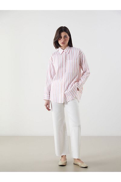 LC Waikiki Lcw Modest White Wideleg Women's Jean Trousers