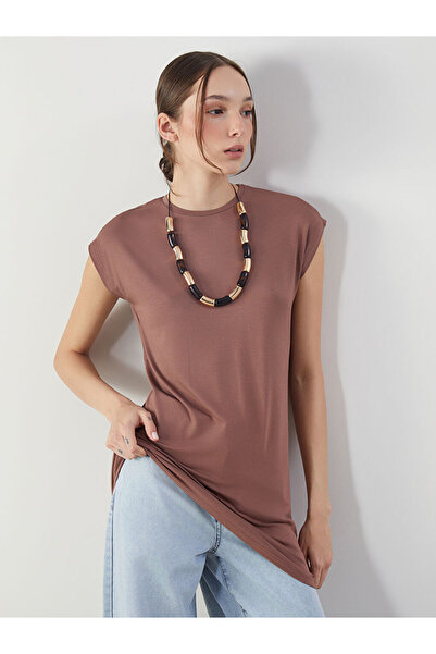 LC Waikiki Rmz Gi̇yi̇m Farkiyla Zero Roba Collar Women's T-Shirt