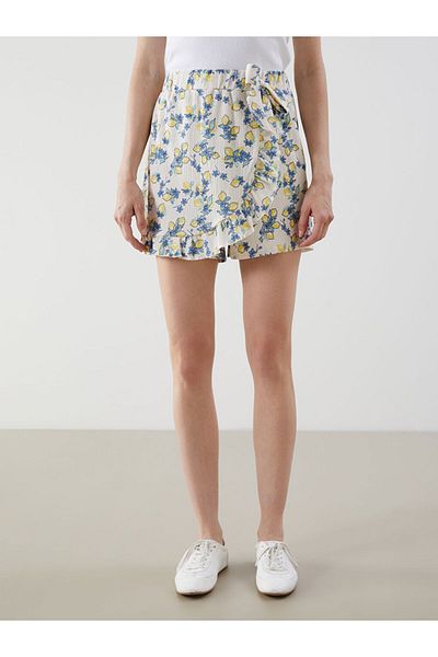 LC Waikiki Printed Shorts Skirt with Elastic Waist