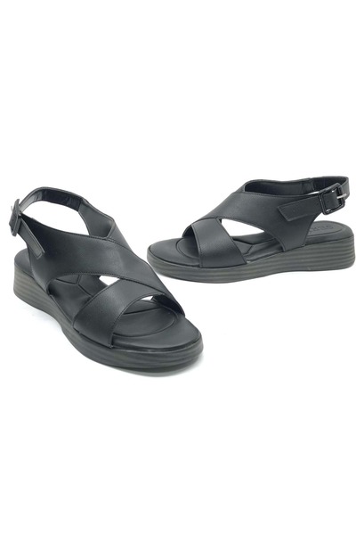 Kids Club Shoes Seribo 25Y003 Velcro detaljan Ortopedski đon žene Sandale CRNI
