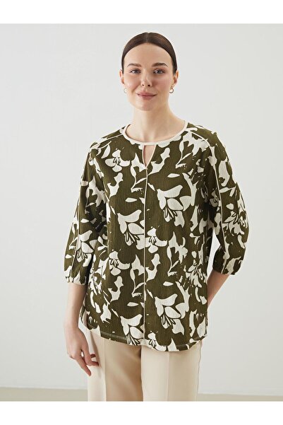 LC Waikiki بلوزة نسائية مطرزة بياقة روبا من UZG STORE للنساء الأنيقات