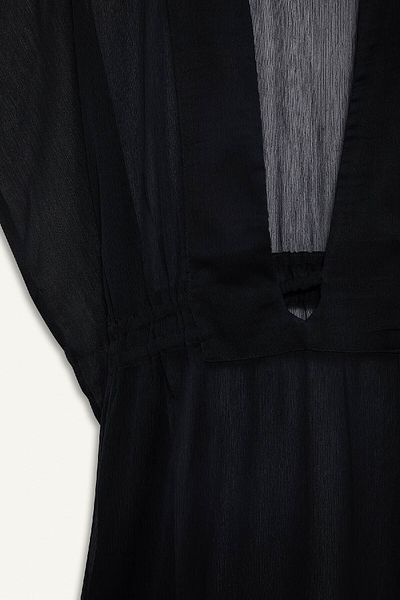 DeFacto Schwarzer Chiffon-Kimono-Fall In Love Z9958az24sm