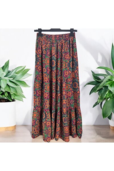 Gökçe Giyim Osmanlı Viskon Katlı Etek