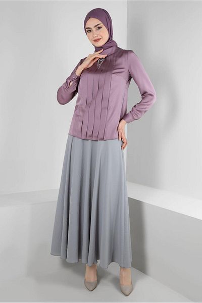 Alvina ΚΟΥΡΑΠΕ ΛΕΠΤΟΜΕΡΗΣ ΑΞΕΣΟΥΑΡ SATIN BLUZ 43573