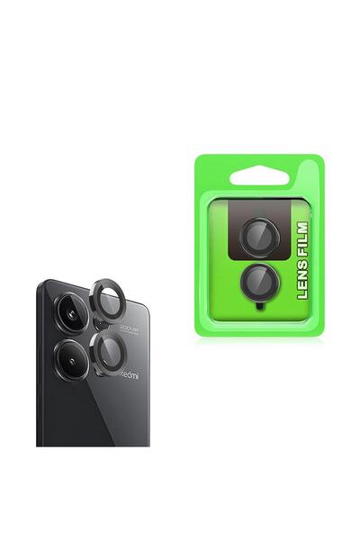Zebana Xiaomi Redmi Note 13 4G Uyumlu Zebana KL10 Kamera Lens Koruma Camı Siyah