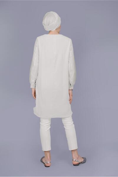 Alvina Bead Embroidered Baby Collar Tunic - 40796