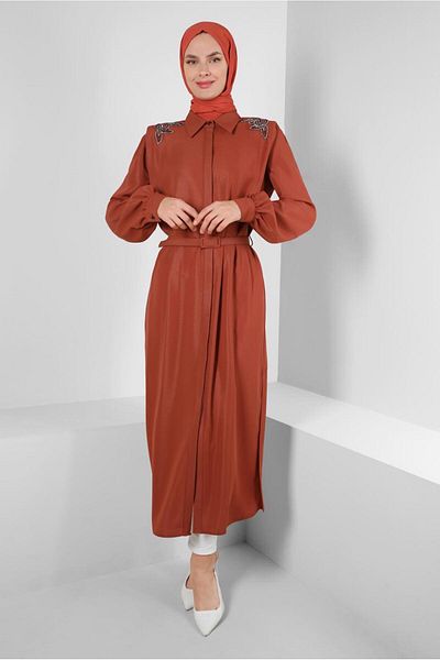 Alvina STONE DETAIL ON SHOULDER BELT TUNIC 43774