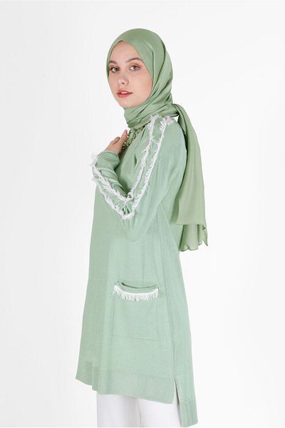Alvina POCKET DETAIL TASSELED KNITWEAR TUNIC 42030