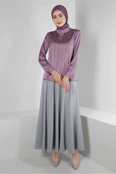 Alvina ΚΟΥΡΑΠΕ ΛΕΠΤΟΜΕΡΗΣ ΑΞΕΣΟΥΑΡ SATIN BLUZ 43573