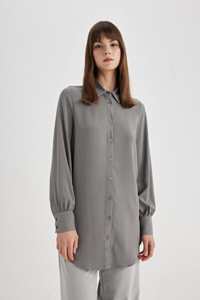 DeFacto Regular Fit Basic Long Sleeve Shirt Tunic Z3538Az24Sp