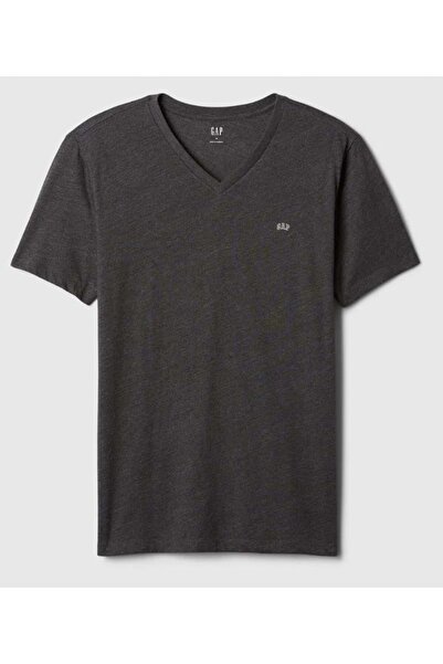 GAP V-Frch Everyday Soft Micro Logo Vee 502020000 Короткий рукав футболка чоловіча T-Shirt СІРИЙ