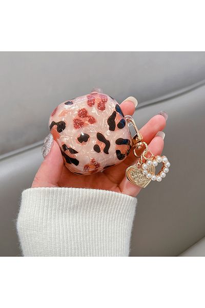 Choice For Buds 2 BROWN For Samsung Galaxy Buds Live 2 Pro 2 FE Case Simple Shell Leopard Print TPU Earphon
