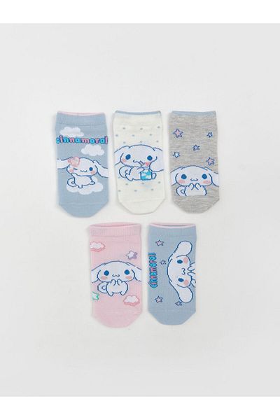 LC Waikiki Ciorapi pentru fete cu modele Hello Kitty sezon nou, pachet de 5 - S5OH55Z4
