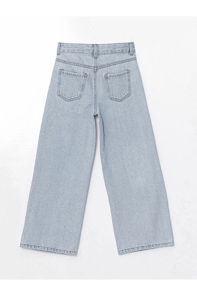 LC Waikiki Lcw Kids Indigo Girls' Jeans Pants with Adjustable Elastic Waist