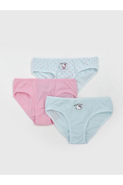 LC Waikiki Lcw Kids Blue Hello Kitty Printed Girls Panties 3-Pack
