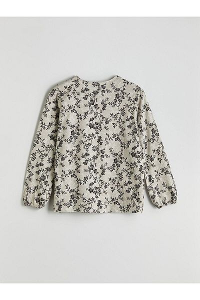 LC Waikiki Lcw Grace Beige Crew Neck Floral Women's Blouse