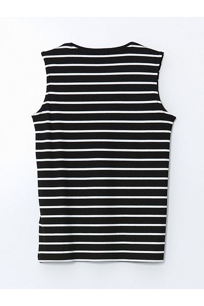 LC Waikiki Lcwaikiki Classic Black Crew Neck Striped Women's Athlete