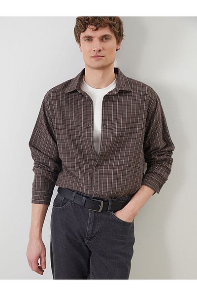 LC Waikiki Comfortable Fit Long Sleeve Plaid Men's Shirt
