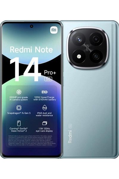 Xiaomi Telefon Mobil Xiaomi Redmi Note 14 Pro+, AMOLED 6.67", 12GB RAM, 512GB, Cameră 200+8+2, Dual SIM
