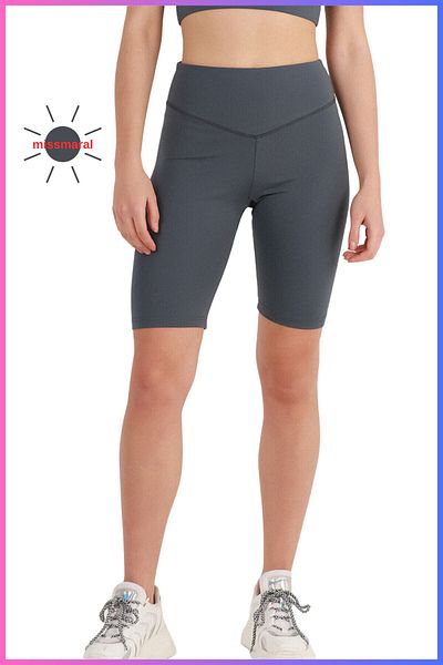 missmaral Γυναικείο σορτς κολάν Anthracite High Waist Recovery Sports Biker Κοντό κολάν κατάδυσης ύφασμα 11070