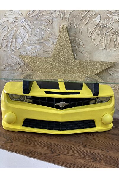 wowocraft Işıklı Raflı Camaro Duvar Objesi Araba Sarı Siyah