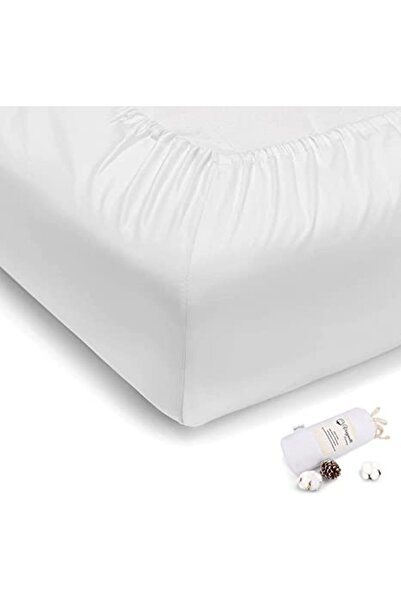 Kotonia Home Hotel bed cover - 100% cotton jersey, for mattress 180x200+20 cm, white
