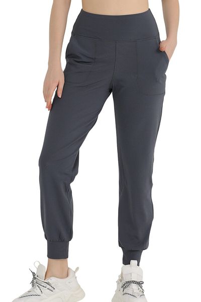 missmaral Γυναικεία φόρμα Curve στο κάτω μέρος Anthracite Jogger Diving Fabric High Waist Double Pocket Joggers 1061