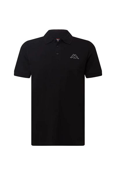 Kappa Tričko Kappa Polo Shirt, Černá, Pánské