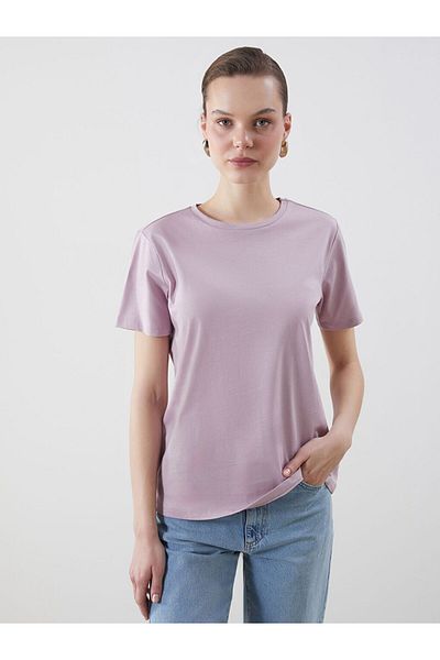 LC Waikiki Lilac Crew Neck Women's T-Shirt