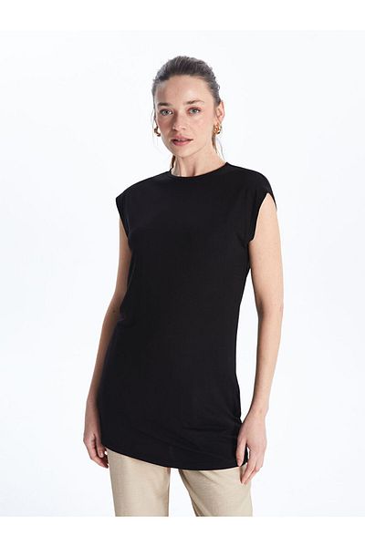 LC Waikiki Tricou de damă LCWAIKIKI Classic Black Crew Deck