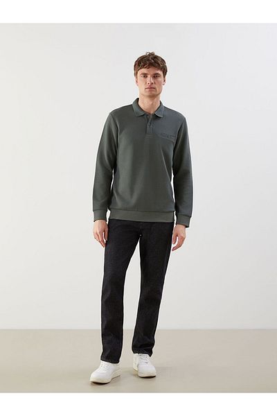 LC Waikiki Polo Neck Long Sleeve Men's Sweatshirt