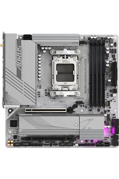 Gigabyte Placa de baza GIGABYTE B650M AORUS ELITE AX ICE, AM5, AMD B650, mATX
