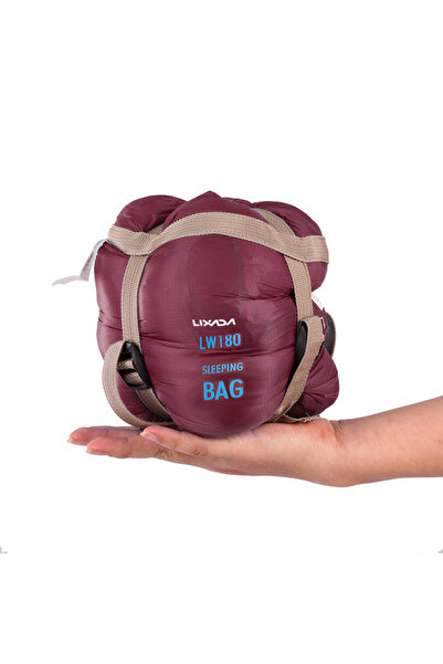 Choice كيس نوم ليكسادا بورجوندي 190*75 سم على شكل مظروف للكبار للتخييم في الهواء الطلق والمشي على الشاطئ كيس نوم صغير