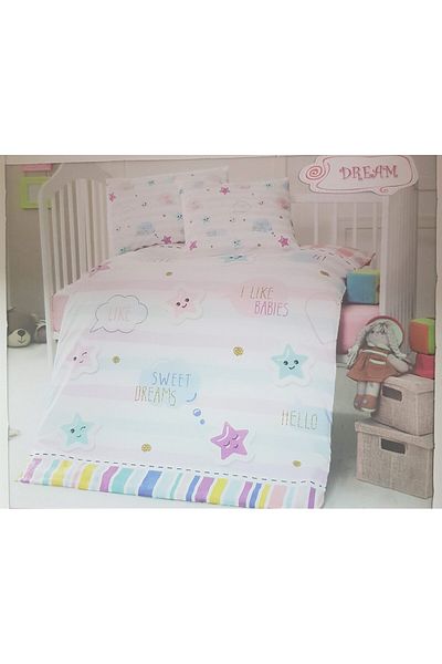 Kotonia Home Lenjerie completa 4 piese patut Kotonia Home Bebe - Toys 4, 100% bumbac