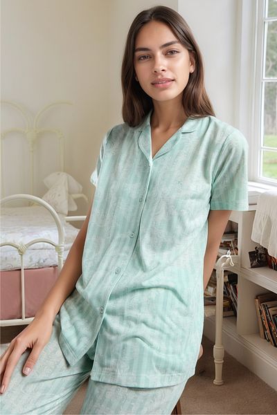 Pierre Cardin New Season Women's Short Sleeve Shirt Pajama Set