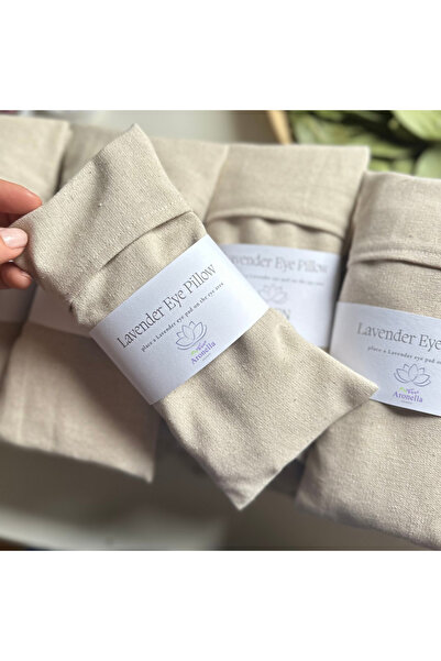 Işıldayan Kutular Hediyelik وسادة عين لافندر من الكتان الطبيعي - وسادة عين لليوجا والتأمل