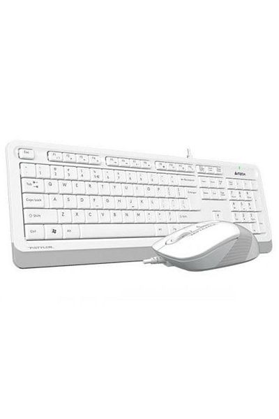 A4 Tech Mouse optic F1010 Usb Q Trk Beyaz/gri Standart Klavye - Set de mouse