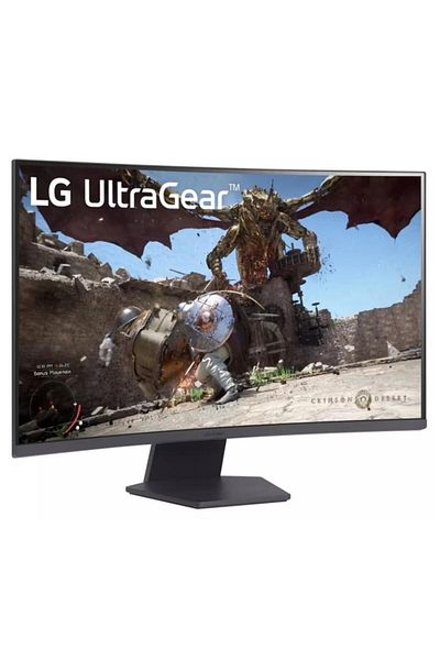 LG Monitor Gaming VA LED LG 31.5" 32GS60QC-B, QHD, HDMI, DisplayPort, Ecran curbat, 180 Hz, 1 ms Negru