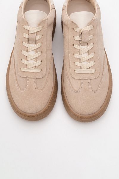 LuviShoes Pantofi sport de damă FİORE bej din piele naturală din piele intoarsa