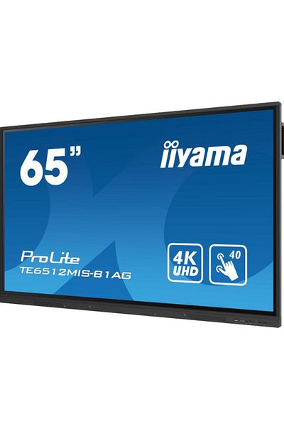 IIYAMA Monitor IPS LED Iiyama ProLite 65" TE6512MIS-B3AG UHD 3840 x 2160 VGA HDMI Touchscreen Boxe Negru