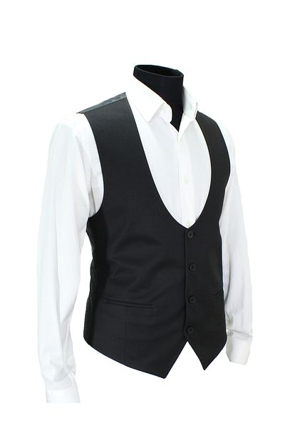 MENTOR REGALO Black Cepken Slim Fit Black Furry Fabric 50618
