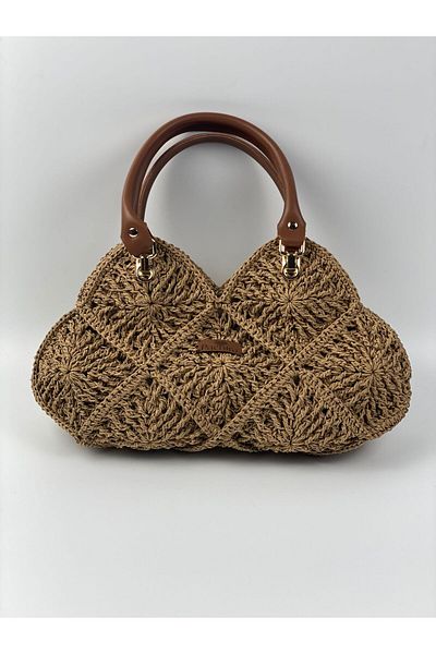 PACHİRA Paper Rope Handle Bag, 38 cm Model Pramit Long 24 Cm, Body 20 cm Handle 47 cm
