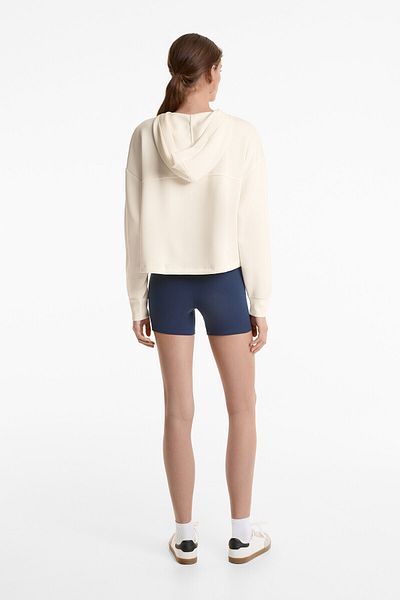 Oysho Soft Touch criss-cross drawstring sweatshirt with modal