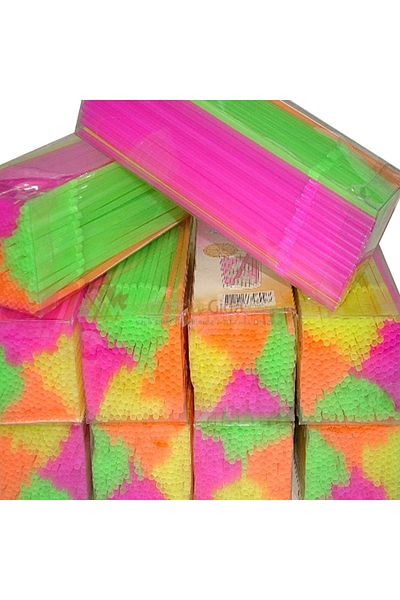 mumcu Acetate Boxed Phosphorescent Bellows Straw 225 Pack